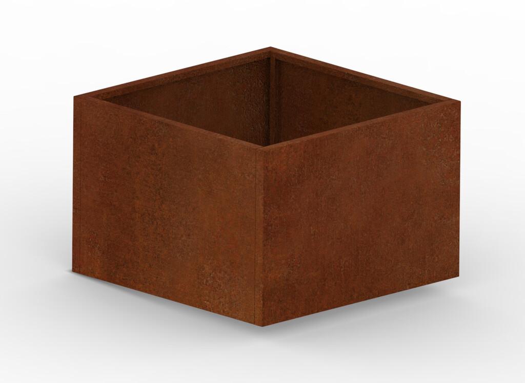 Hochbeet Cortenstahl 1200 × 1200 × 800 mm aus Corten-Stahl (Edelrost), 2 mm