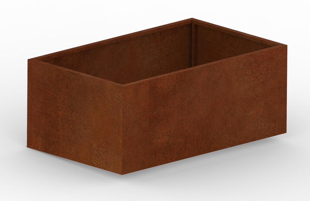 Hochbeet Cortenstahl 2000 × 1200 × 800 mm aus Corten-Stahl (Edelrost), 2 mm