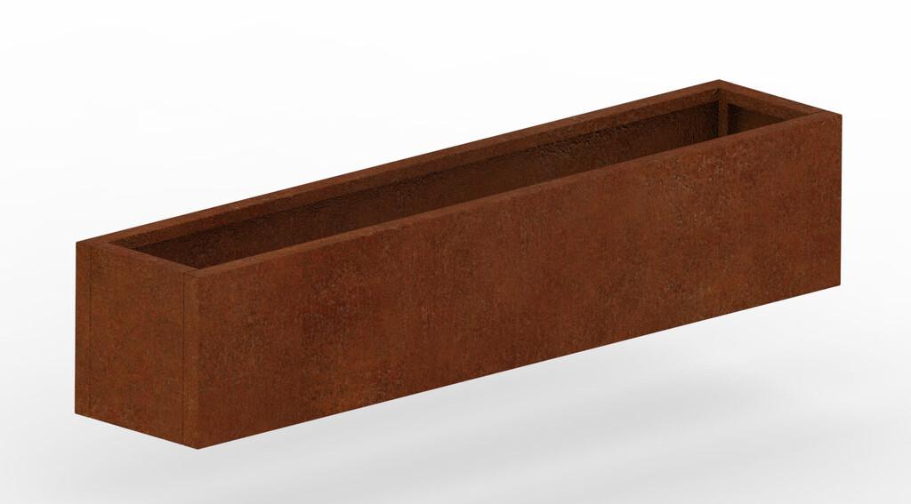 Hochbeet Cortenstahl 2000 × 400 × 400 mm aus Corten-Stahl (Edelrost), 2 mm