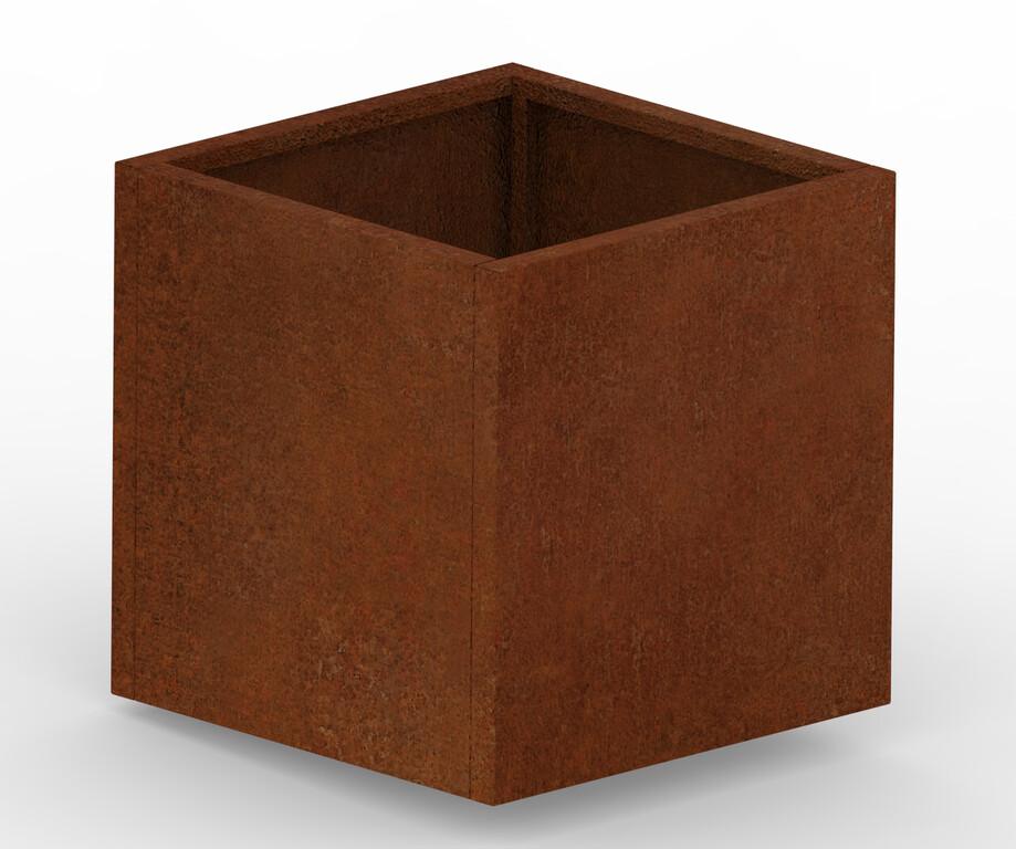 Hochbeet Cortenstahl 800 × 800 × 800 mm aus Corten-Stahl (Edelrost), 2 mm